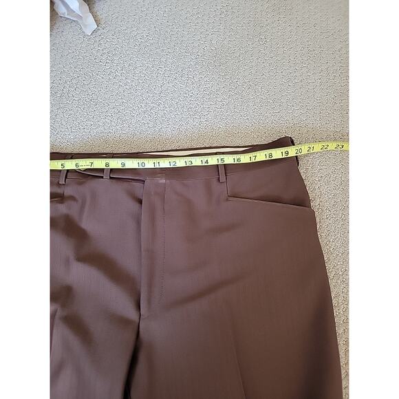 Vintage 1970's Double Knit Polyester 3 Piece Suit Brown - Picture 13 of 15